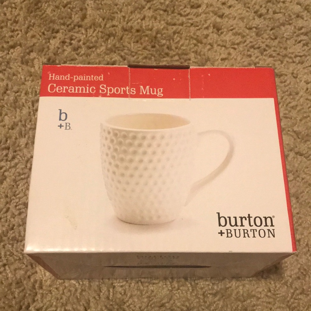*Burton Hand Painted Ceramic Sports Mug